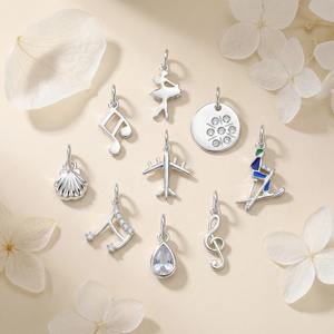 Vente en gros de pendentifs en argent sterling 925 avec charme en CZ pour la fabrication de bijoux, designs personnalisés de symboles de croix porte-bonheur - Product Image 3