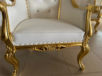 Chaises de trône classiques décoratives pour événements de mariage, sièges de luxe, chaises de salle à manger royales à dossier haut, chaises de princesse pour hôtel