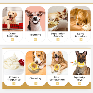 Jouets pour chiens personnalisés de qualité supérieure, résistants aux morsures, mignons, en forme de beignets, qui couinent, jouets à mâcher pour chiens, jouets de décompression pour animaux de compagnie - Product Image 5