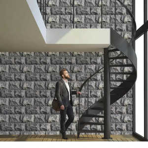 Azulejos de pared de cerámica exterior 3D de cerámica 300x450mm azulejos digitales esmaltados de porcelana rústica para diseños de pared de elevación de construcción - Product Image 1
