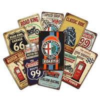 Plaque murale de qualité supérieure, logo publicitaire personnalisé pour garage de voitures et de motos, enseigne en métal vintage rétro pour voiture