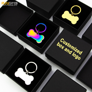 Cá nhân sáng tạo biểu tượng tùy chỉnh khắc Pet ID tag tên trống kim loại mặt dây chuyền tùy chỉnh xương hình con chó thép không gỉ thẻ - Product Image 2