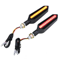 Feu arrière de moto clignotants indicateur de débit Led feu stop double couleur interrupteur séquentiel arrière Led ampoule pour moto