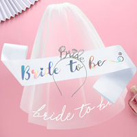 Yili mariée tribu ensembles Kit de décorations de fête pour enterrement de vie de jeune fille comprend ceinture diadème voile autres éléments essentiels
