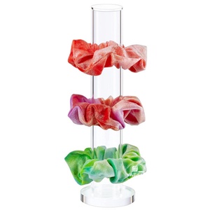 YAGELI Présentoir en acrylique transparent pour chouchous, élastiques à cheveux, bijoux, bracelets et accessoires pour adolescentes - Product Image 1