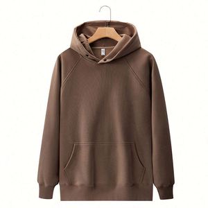 Sweat à capuche en molleton de coton 600 GSM pour homme, noir, impression numérique, logo personnalisé, unisexe, haute qualité, coupe oversize - Product Image 4