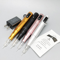 Machine de tatouage professionnelle sans fil 4 couleurs, stylo de Machine de beauté de maquillage Permanent numérique à LED avec cartouches