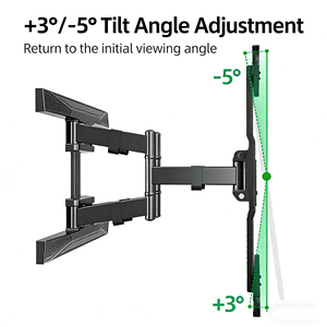 Supporto TV da <span class=keywords><strong>Parete</strong></span> NB P6 Completamente Dinamico e Rotante, Adatto <span class=keywords><strong>per</strong></span> TV LED LCD con Schermo Grande da 40-75 Pollici - Product Image 2