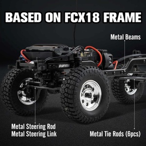 Voiture télécommandée RC 1:18 Fcx18 K10, modèle de pick-up classique rétro à quatre roues motrices, simulation de voiture tout-terrain, prête à l'emploi, portée 300m - Product Image 4