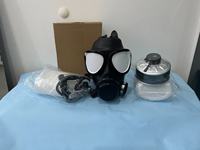 CE Approved NBC Full Face Gas Mask air Respirator Safety Gas Mask with Long Tube Drink Bottle for Safety protection