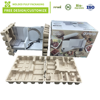 Barquette en pulpe moulée biodégradable, écologique, recyclable, OEM, boîte en pulpe moulée, insert en pulpe moulée, emballage pour produits électroniques