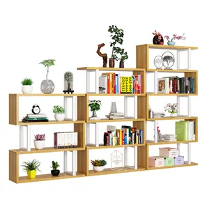 Kunden spezifische moderne Holzboden Display Regal Lagerung Bibliothek Bücherregal