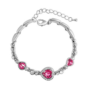 Bracciale di diamanti completi di moda coppia con cuore oceano ciondoli di cristallo bracciale con strass ragazza miglior regalo da donna bracciale - Product Image 1
