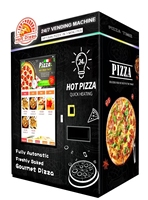 Distributeur automatique intelligent de pizzas fraîchement préparées de 12 pouces d'aliments chauds distributeur de pizzas en libre-service 24 heures sur 24 distributeur automatique de pizzas