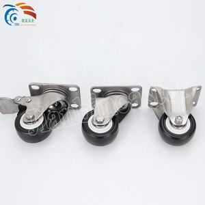 Roda Giratória de PVC Leve de 2 Polegadas para Carrinho, Rodas de Móveis em Aço Inoxidável com Freio, Capacidade de Carga de 100KGS - Product Image 6