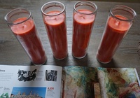 Bougie en verre de 7 jours de couleur orange pour les catholiques, attire la chance et l'amour, sortilèges de combustion de bougies