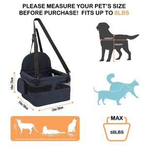 Siège rehausseur de <span class=keywords><strong>voiture</strong></span> pour <span class=keywords><strong>chien</strong></span> Senful Deluxe, structure métallique robuste, laisse de sécurité, pliable, respirant, réglable, certifié BSCI pour tous - Product Image 2