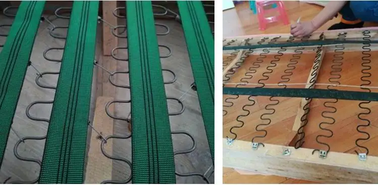 YANYANG fábrica al por mayor 5,7cm moda banda elástica cinta fuerte pesado verde sofá correas elásticas