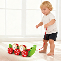 Juguetes de Cuerda para Niños, Carrito de Empujar con Forma de Cocodrilo de Dibujos Animados, Venta al Por Mayor