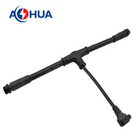 AOHUA Lampe de croissance végétale personnalisée connecteur en T répartiteur de câble à 3 voies PVC-16 2 3 4 broches moulé avec prise mâle femelle/fil ouvert