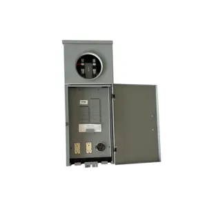 100 A 4 terminals Energy Meter Bank Temporary Power Outlet Panel with a 20, 30, and 50-Amp Receptacle Installed