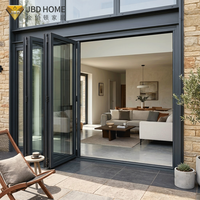 Porte patio accordéon en aluminium, isolante thermiquement, résistante aux ouragans, conforme aux normes NFRC AS2047, pour extérieur, jardin, cour arrière