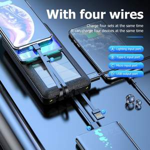 Power Bank <span class=keywords><strong>solaire</strong></span>, 20000mAh, <span class=keywords><strong>batterie</strong></span> <span class=keywords><strong>externe</strong></span> Portable, charge rapide, avec câble de chargement, pour <span class=keywords><strong>Iphone</strong></span>/Xiaomi - Product Image 5