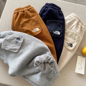 Tongxingyuan Childrens Fleece Lined Winter Pants Solid Color Cotton Knitted Jogger Pants For Boys Toddlers Casual Wear - Product Image 4