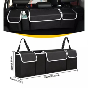Organisateur de coffre de voiture suspendu, grand sac de rangement pour siège arrière, sac de rangement pour coffre de voiture - Product Image 3