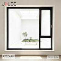 Fenêtre oscillo-battante en aluminium JOUGE à joint renforcé, épaisseur de paroi 1,8 mm, bande thermique 39 mm pour villa moderne
