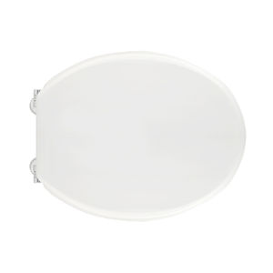Couvre-siège de toilette blanc avec charnières d'extension en forme de C pour Esedra Fly Vase Forma 1 - Product Image 1