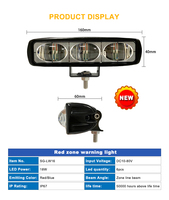 Feu de sécurité LED rouge super lumineux 10-80V CC - Lampe d'avertissement robuste pour quai, chariot élévateur, nacelle élévatrice et AGV