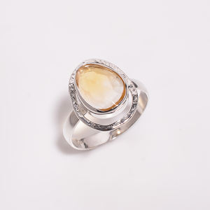 Diseño único Anillo de Plata de Ley 925 Joyería fina hecha a mano Ajuste de bisel de piedras preciosas de Aguamarina natural Lindo para fiestas de bodas - Product Image 6