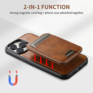 Étui magnétique détachable 2-en-1 en cuir pour iPhone 15 Pro Max <span class=keywords><strong>14</strong></span> Plus 13 12 Mini Xs XR avec housse de poche - Product Image 4