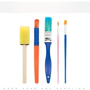 Set di Pittura con Spugna <span class=keywords><strong>per</strong></span> Bambini Bview Art 19 Pezzi - Kit Artistico Completo con Timbri in Spugna, Tavolozza e Grembiule <span class=keywords><strong>per</strong></span> Bambini Piccoli - Product Image 2