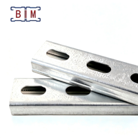 Profilé en C dentelé 41x21 sans paillettes, haute teneur en zinc, marque BIM, norme ASTM, longueur 6m, vente en gros, pour applications électriques résidentielles