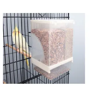 Groothandel Clear Papegaai Feeder Turn Drievoudige Exotische Automatische Feeder Vogels Kommen Vakantie Mix Zaden Voor Vogels