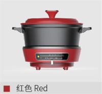 Vente chaude, marmite électrique multifonctionnelle pour usage domestique et hôtelier, 1000W, contrôle de la température, revêtement antiadhésif