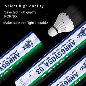 Pelota <span class=keywords><strong>de</strong></span> Bádminton <span class=keywords><strong>de</strong></span> Entrenamiento con Plumas <span class=keywords><strong>de</strong></span> Pato <span class=keywords><strong>de</strong></span> Primera Clase y Cabeza <span class=keywords><strong>de</strong></span> Plástico Espumado, Hecha en China - Product Image 4