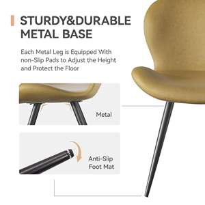 Practical and Elegantly Minimalist Dining <b>Chair</b> with Backrest Exuding Personality - Product Image 6