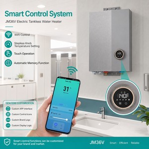 Chauffe-eau électrique instantané sans réservoir 36kW 240V pour toute la maison, usage commercial, avec application Wi-Fi et vanne de contrôle de débit intégrée - Product Image 3