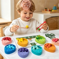 Jouet sensoriel d'œufs de dinosaure à trier par couleur pour tout-petits, essentiel pour les activités en voiture, motricité fine, autisme, calme, fidget