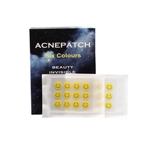 Patchs anti-boutons jaunes en gros, ultra-fins, hydrocolloïdes, résistants à la transpiration, couvrent l'acné sans défaut