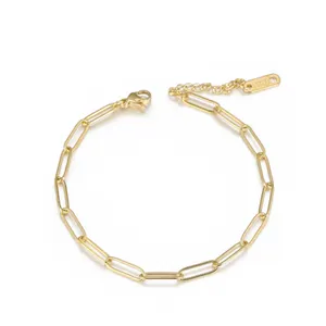 Groothandel 6Mm Nieuwe 304 Rvs Link Kabel Chain Armbanden Voor Vrouwen Mannen Goud Zilver Kleur Ovale Armband Sieraden gift