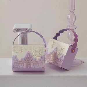 [En Stock] Creative Château <span class=keywords><strong>De</strong></span> Mariage Boîte <span class=keywords><strong>De</strong></span> Bonbons À Main Boîte D'emballage <span class=keywords><strong>De</strong></span> Bonbons Feux D'artifice Or Estampage Logo Impression <span class=keywords><strong>Princesse</strong></span> Boîte - Product Image 5