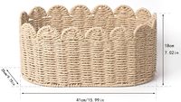 Panier en osier décoratif - Petit panier fonctionnel, bac tissé à usages multiples, boîte de rangement en corde avec un attrait décoratif