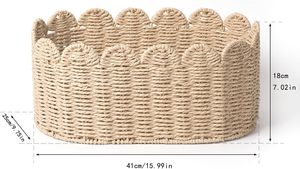 <strong>Decorative</strong> Wicker <strong>Basket</strong> - Functional Small <strong>Basket</strong> Woven Bin with Multiple Function, Rope <strong>Storage</strong> Box with <strong>Decorative</strong> Appeal - Product Image 4