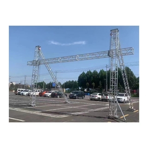 Support d'affichage en treillis en alliage d'aluminium avec éclairage de scène, pliable, pour événements, support de piquet avec <span class=keywords><strong>plaque</strong></span> en aluminium et vis - Product Image 6
