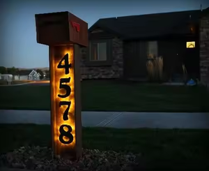 Vintage Style Corten Steel Wall Hanging Decorative <b>Mailbox</b> Post Office Box Waterproof Feature Freestanding Design Customizable - Product Image 3