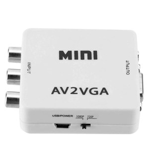 Mini Convertidor Av2Vga, Salida de Audio Rca a Vga, 1080p 720p, con Cable de Alimentación USB - Product Image 4